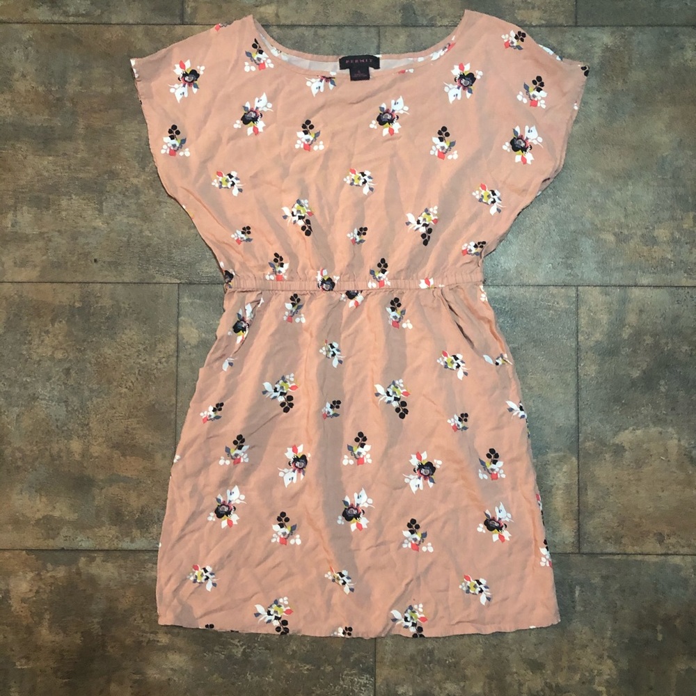 Permit Pink Floral Short Sleeve Dress